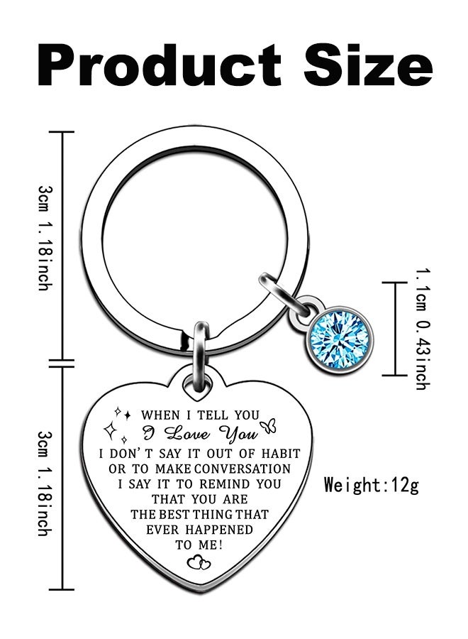 هدايا عيد الحب: ميدالية مفاتيح للنساء، هدايا ذكرى الزواج، هدايا للزوجة أو الحبيبة، ميدالية مفاتيح مكتوب عليها "عندما أقول لكِ أحبكِ"، ميدالية مفاتيح للأزواج، هدية عيد ميلاد - Image 2